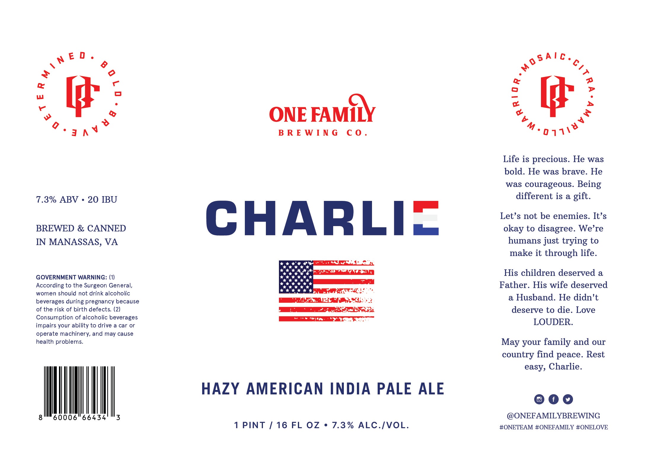 Charlie - Hazy IPA - 4PK/16 oz cans