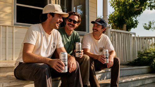 Luscious Lip Sweater cans with friends