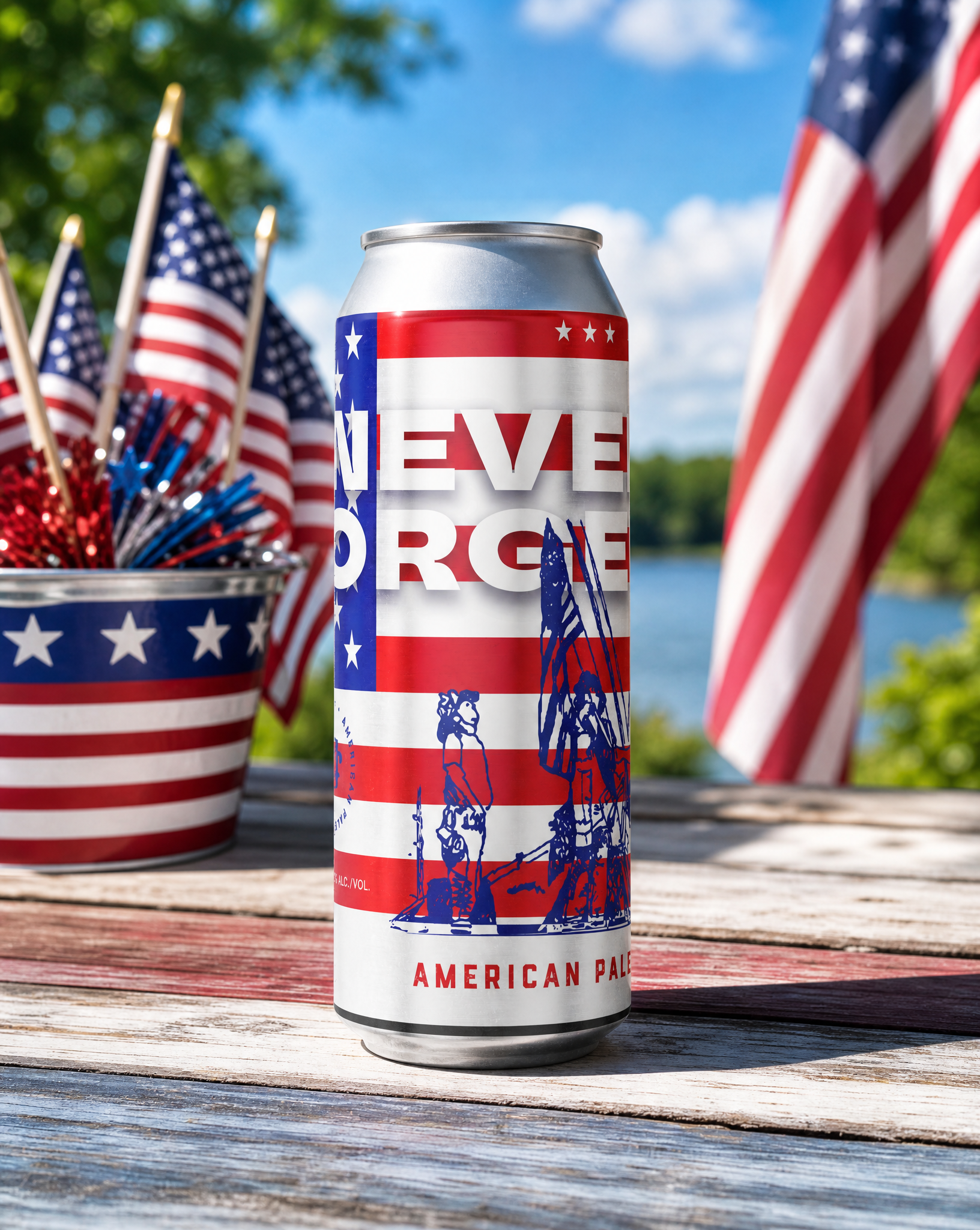 Never Forget American Pale Ale with American flags