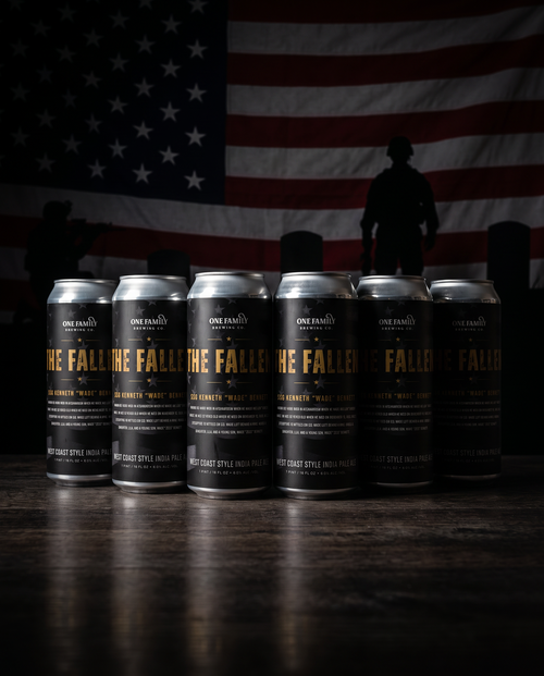 The Fallen beer cans honoring fallen soldiers